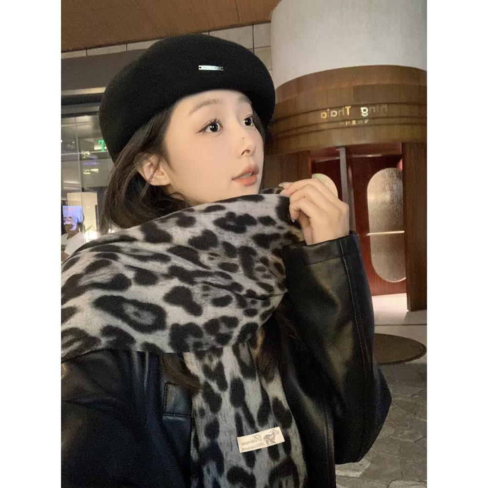 190*70 センチメートルデザインヒョウスカーフ冬暖かいパ - Woven Scarf Blanket のレビューと価格