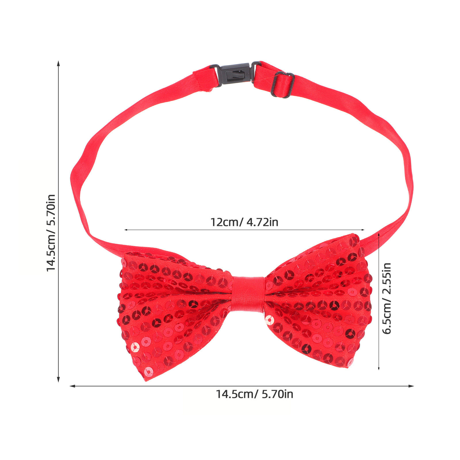 10個入り 赤いスパンコール蝶ネクタイ 子供用 調節可能 グ - Bow Tie Pre Tied のレビューと価格