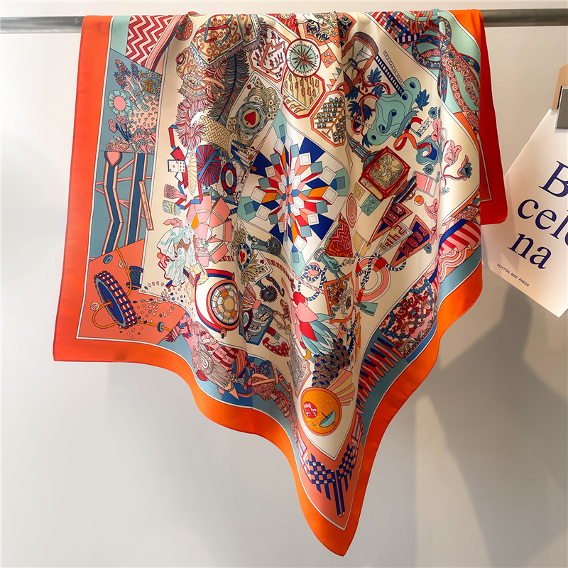 2026 新しいスクエアツイルシルクスカーフ女性のための春秋 - Scarf Silk Square のレビューと価格