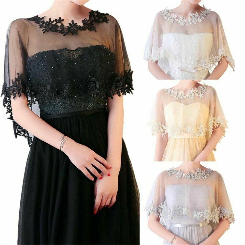 女性のカジュアルなレースのショール、結婚式のケープ、イブニン - Stole Wedding Shawl のレビューと価格