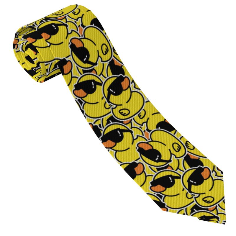 かわいいラバーダック柄ネクタイ メンズ 8cm 細身ネクタイ - Skinny Tie Men のレビューと価格