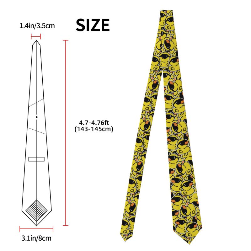 かわいいラバーダック柄ネクタイ メンズ 8cm 細身ネクタイ - Skinny Tie Men のレビューと価格