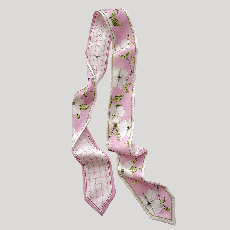 韓国シルクサテンロングスカーフ レディース クリーンダブルフ - Silk Neck Scarf のレビューと価格