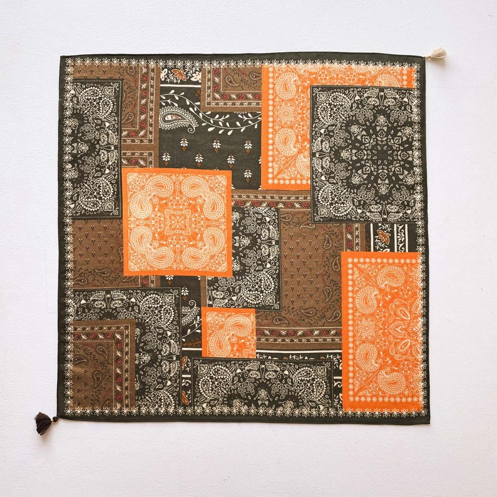タッセルスカーフ女性スクエアコットン感覚ショールラップスカー - Ascot Neck Scarf のレビューと価格