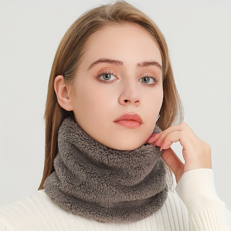 防風ぬいぐるみインフィニティスカーフ無地ネックゲートルかわい - Infinity Scarf Knit のレビューと価格