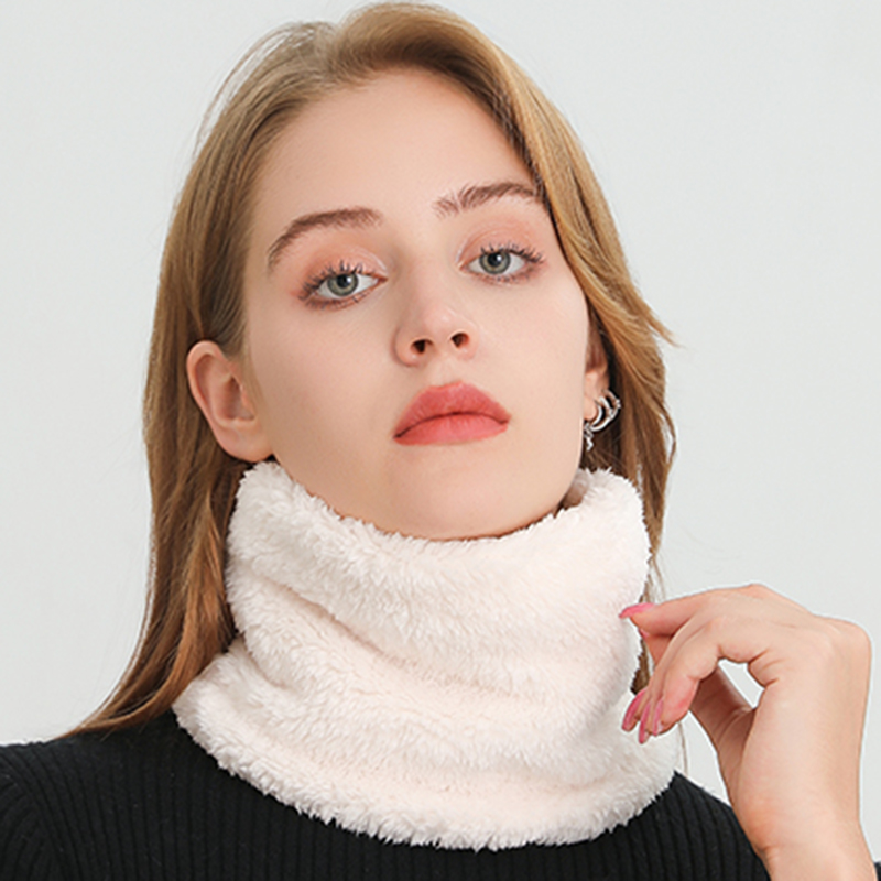 カシミヤ暖かいカラーリング冬のスカーフ固体ぬいぐるみ厚いアウ - Muffler Men Wool のレビューと価格