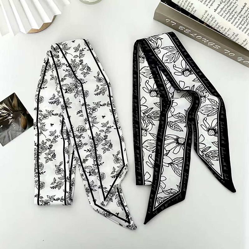 高級ファッション女性用スキニーシルクスカーフ、ロングヘアスト - Head Wrap Turban のレビューと価格