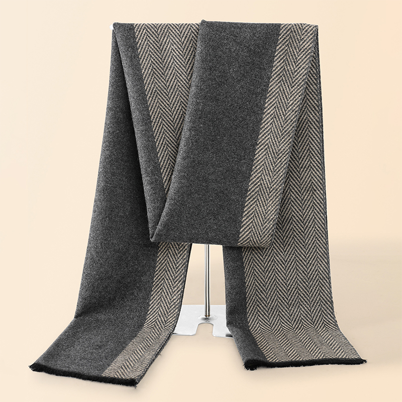 高級冬用メンズスカーフショール暖かい秋用カシミヤハンカチソフ - Muffler Men Wool のレビューと価格